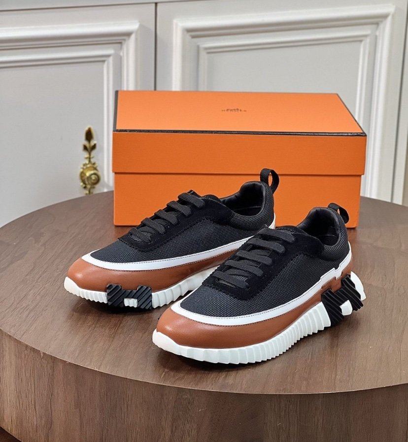 Hermes Bouncing Sneaker Black Brown