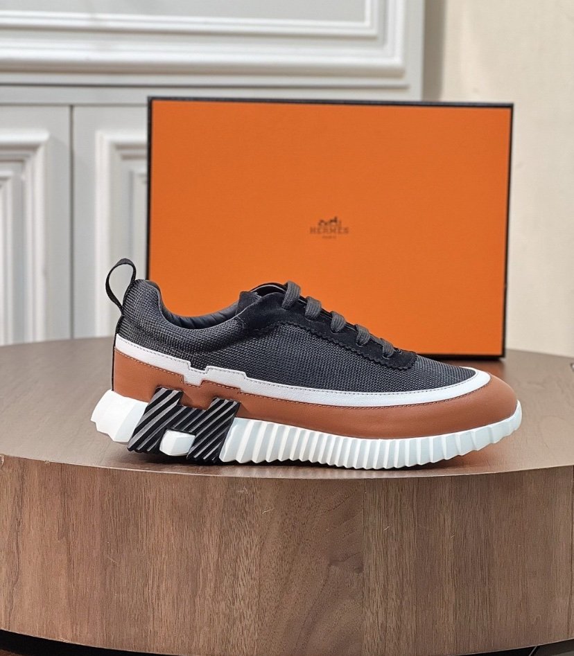 Hermes Bouncing Sneaker Black Brown