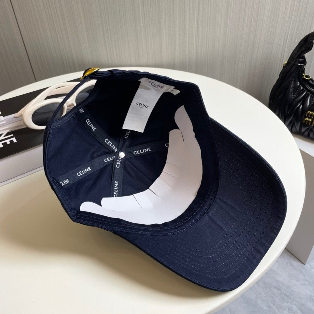 Celine Navy Baseball Cap Triomphe