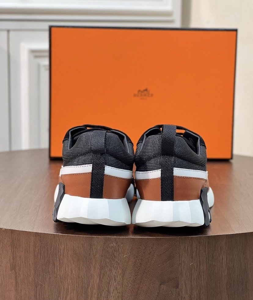 Hermes Bouncing Sneaker Black Brown