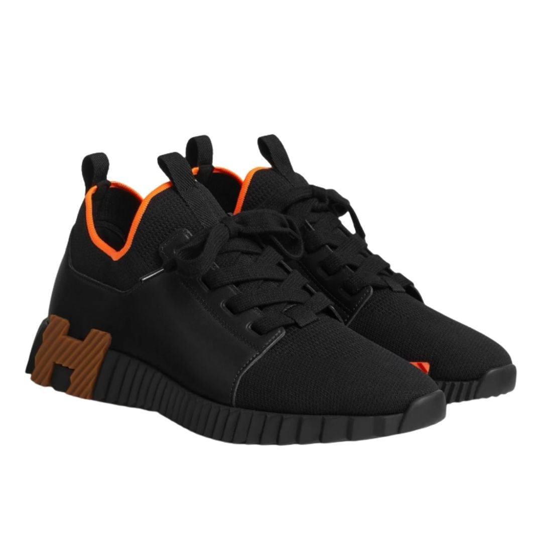 Hermes Depart Slip On Sneaker Black Brown