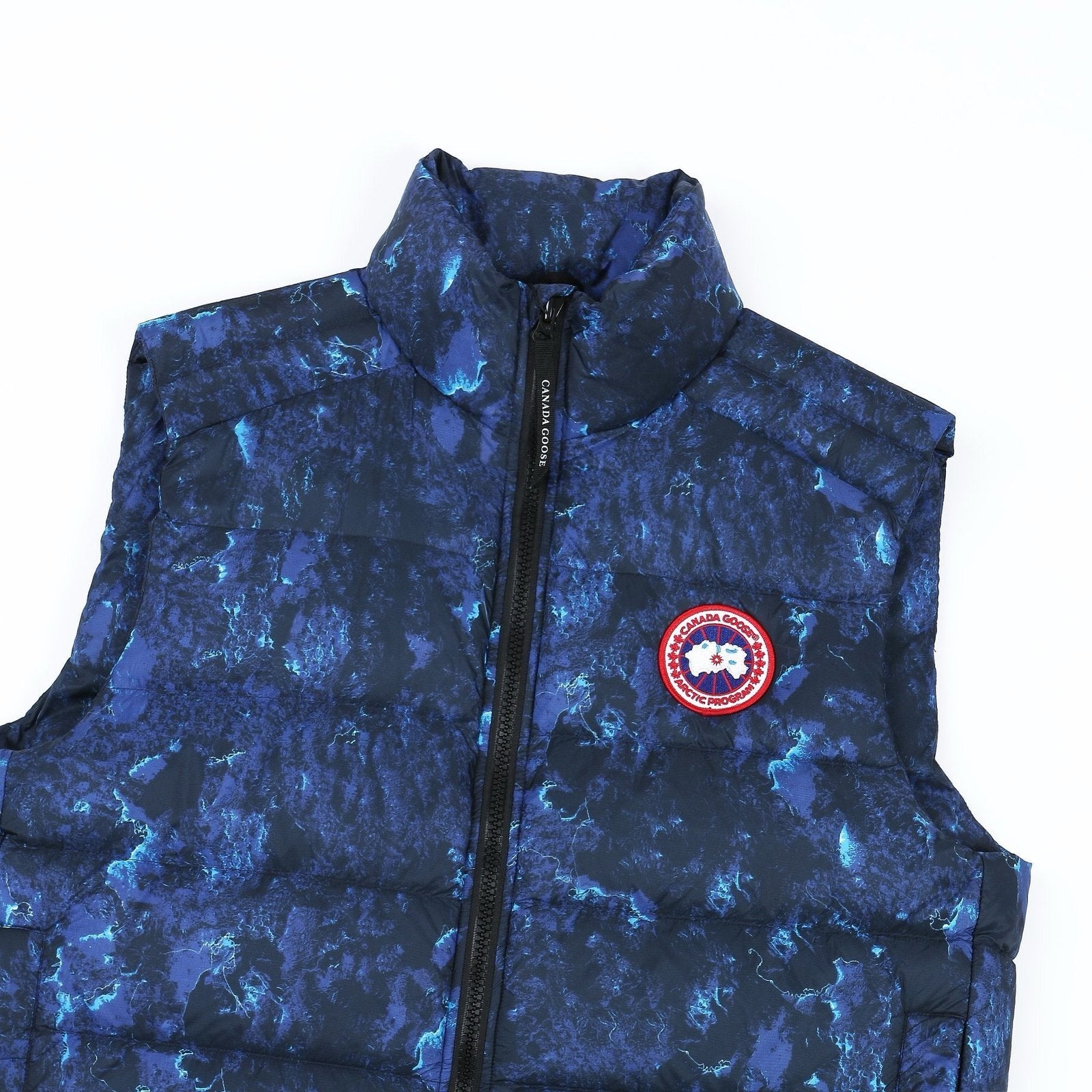Canada Goose Crofton Down Bodywarmer In Blue Camouflage