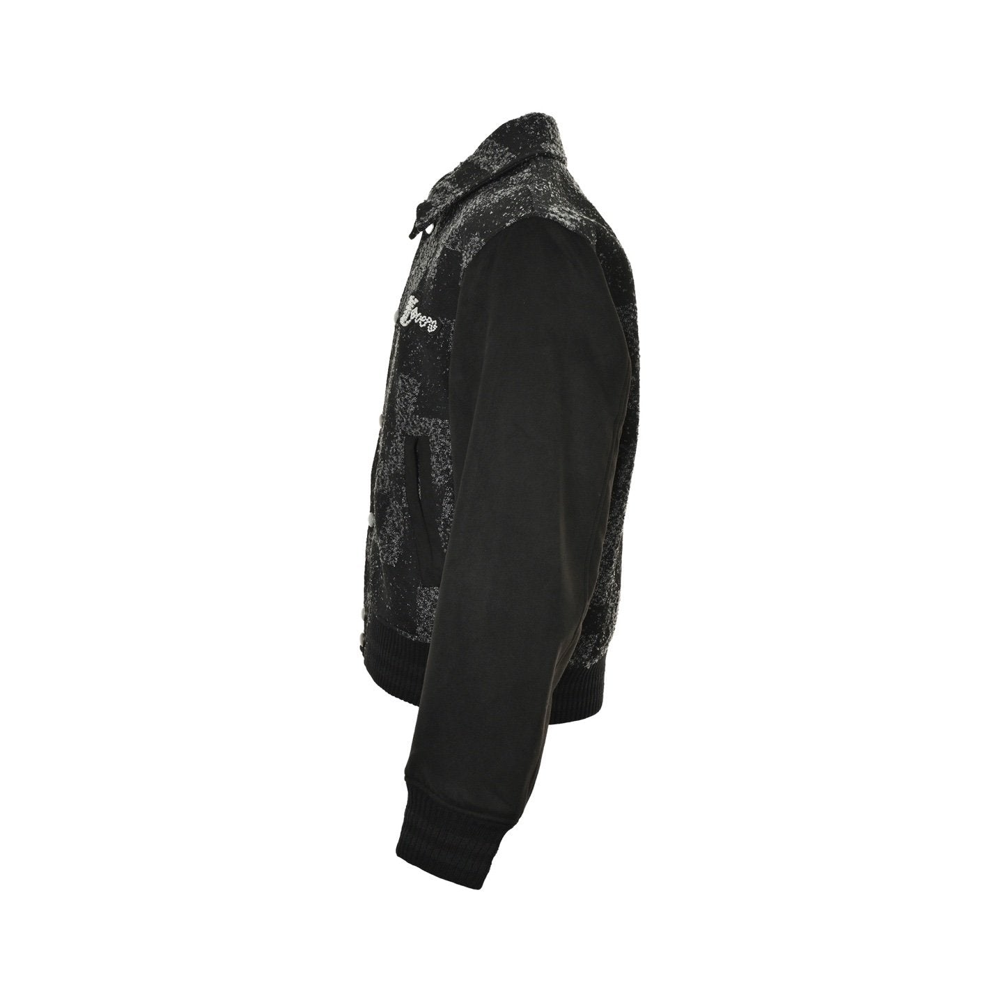 Louis Vuitton Mix Leather Varsity Blouson Black