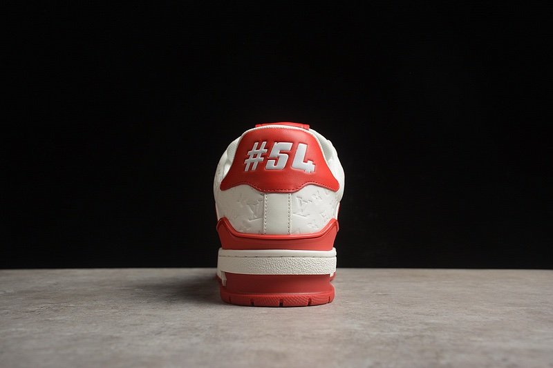 Louis Vuitton Trainer #54 Signature Red White