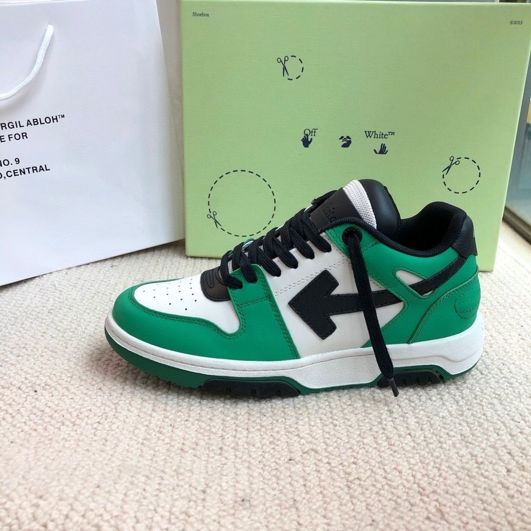 Off-White Out Of Office Low Top Green/White Black