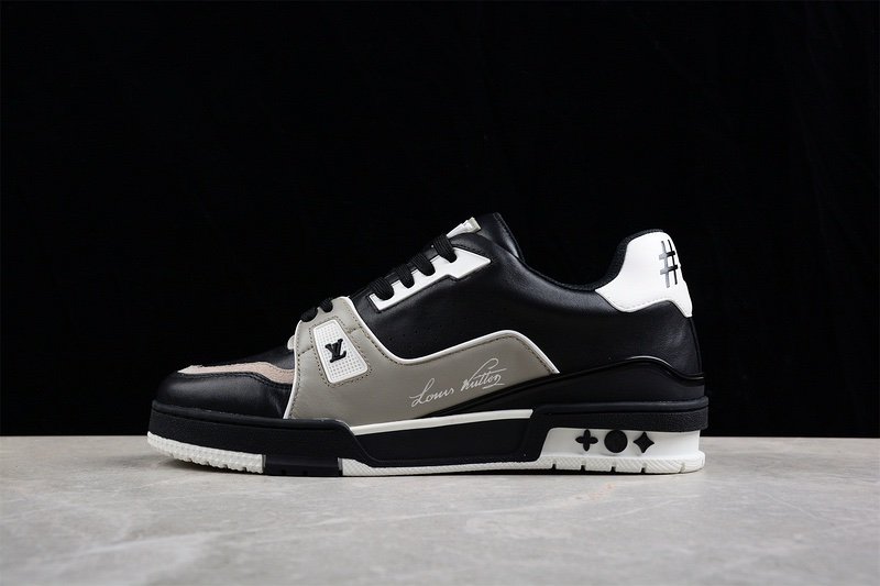 Louis Vuitton Trainer Black Grey White