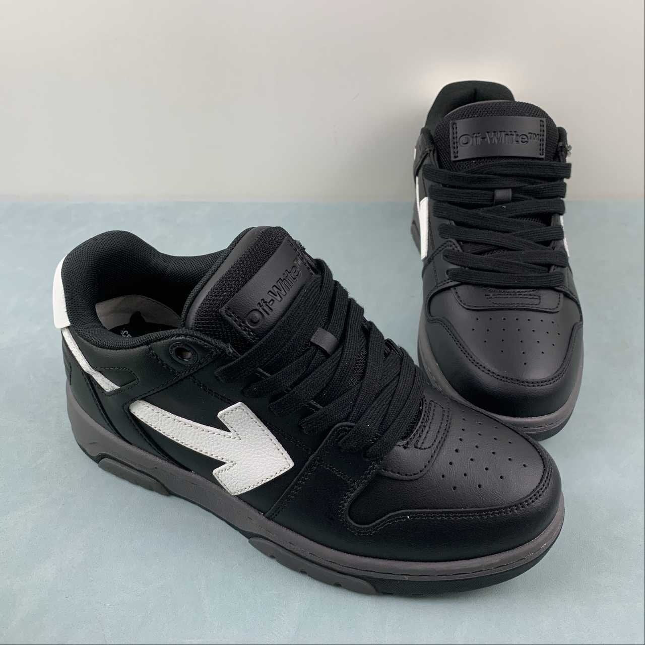 Off-White Out Of Office Low Top Black On Black White