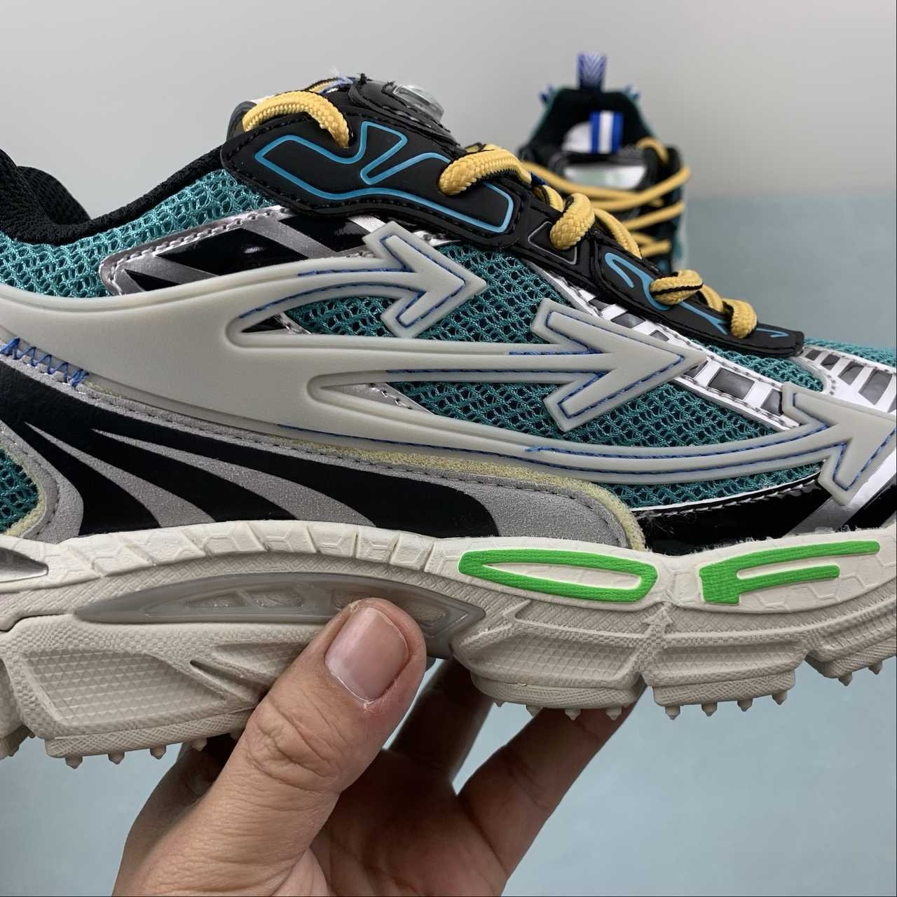 Off-White Be Right Back Blue Green Grey