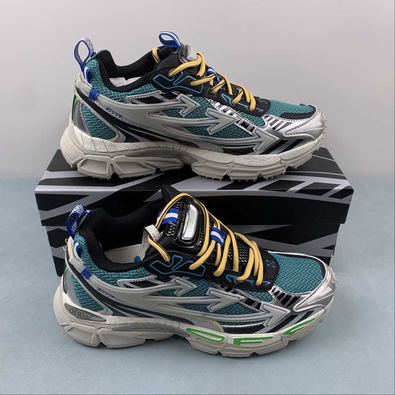 Off-White Be Right Back Blue Green Grey