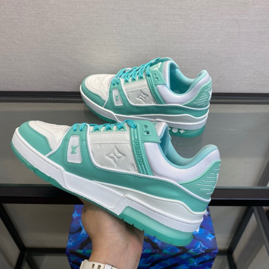 Louis Vuitton Trainer Green White