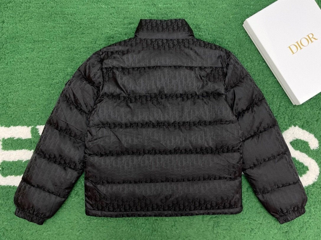 Dior Oblique Down Jacket Black Technical Jacquard
