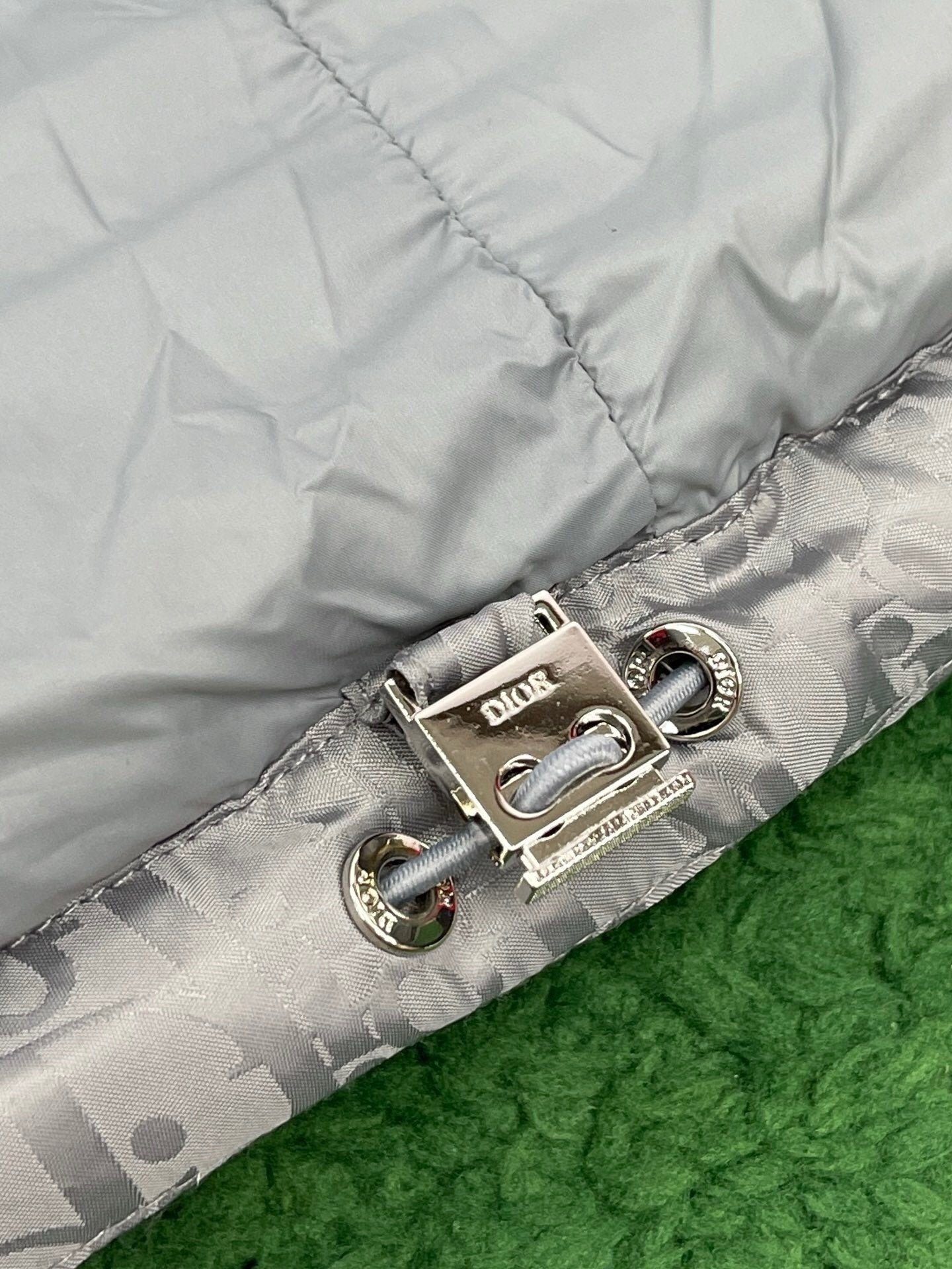 Dior Oblique Down Jacket Silver Grey Technical Jacquard