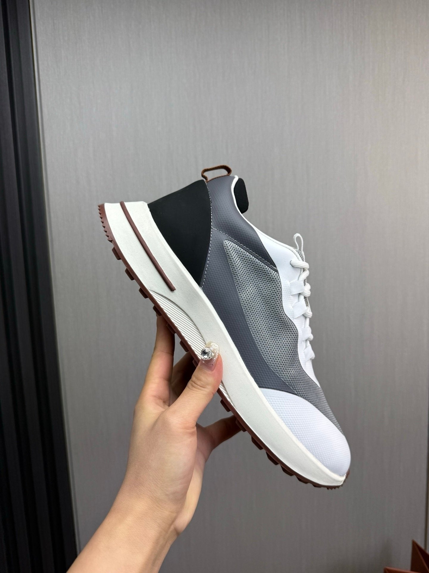 Loro Piana Weekend Walk Technical Mesh White/Grey