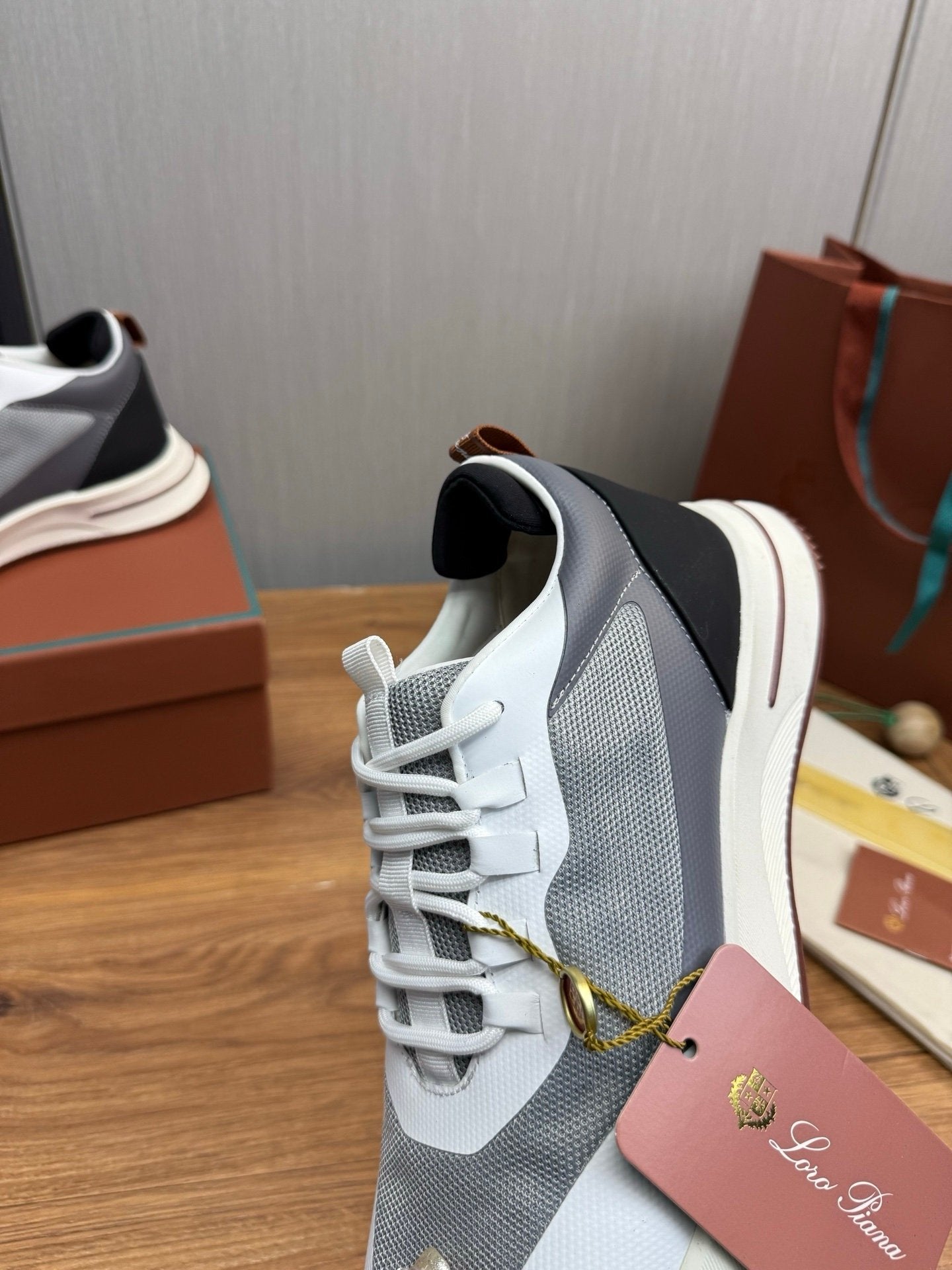 Loro Piana Weekend Walk Technical Mesh White/Grey