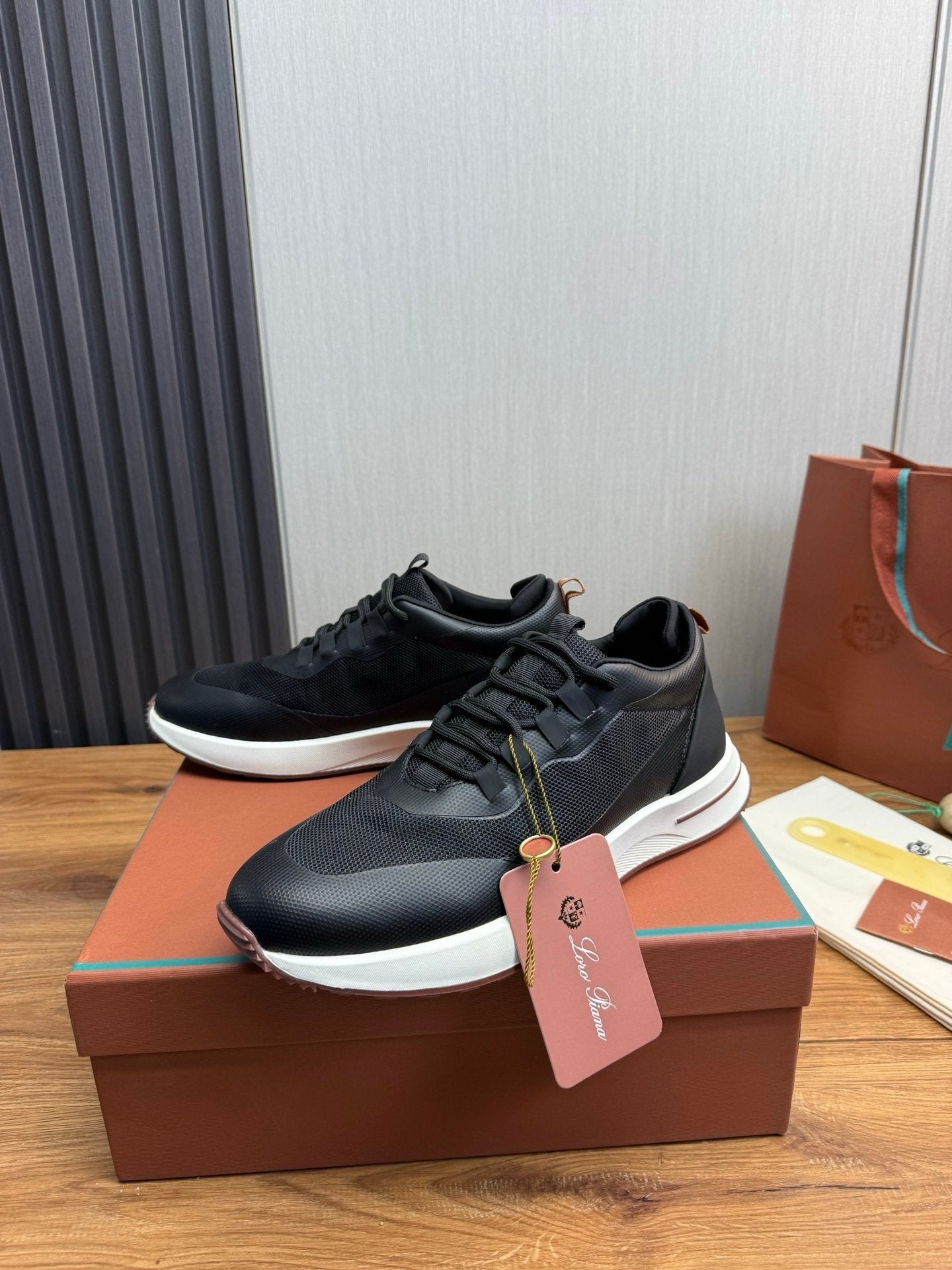 Loro Piana Weekend Walk Technical Mesh Black