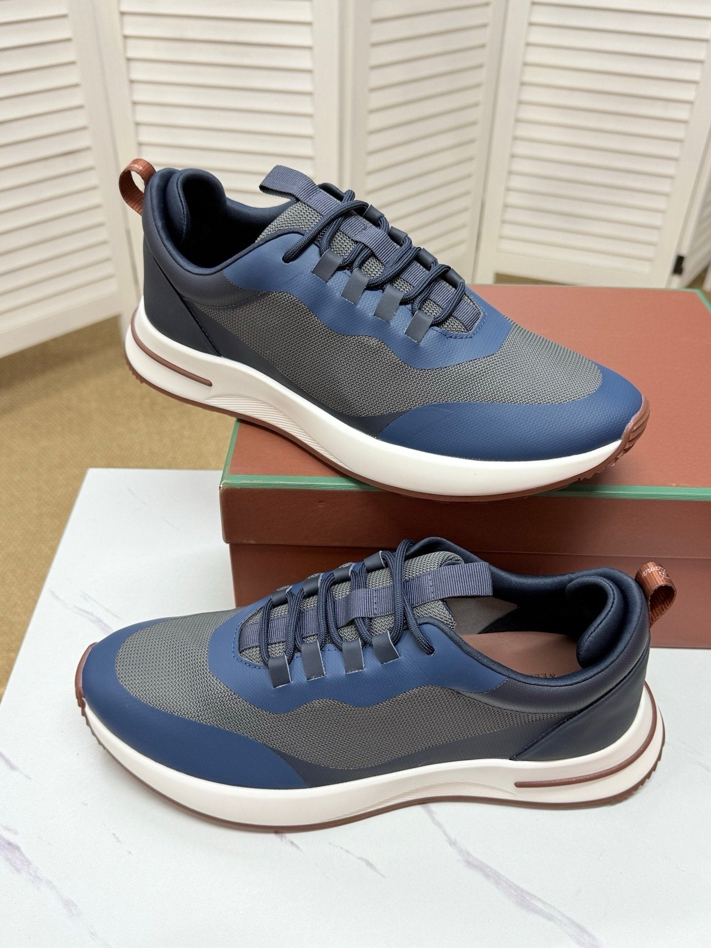 Loro Piana Weekend Walk Technical Mesh Navy