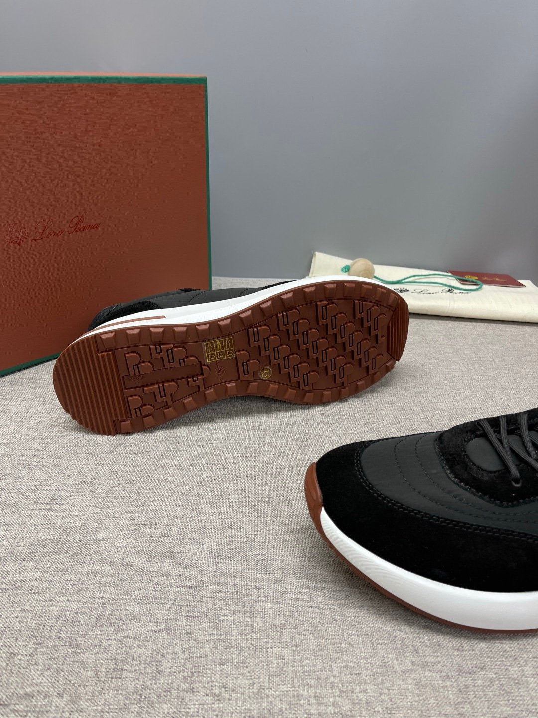 Loro Piana Weekend Walk Suede Black