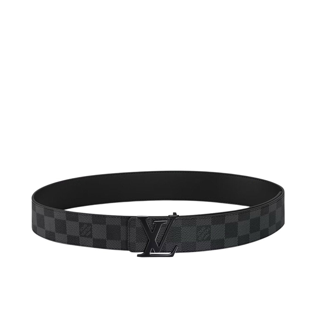 Louis Vuitton LV Initiales Buckle Belt Damier 40mm Gray/Black
