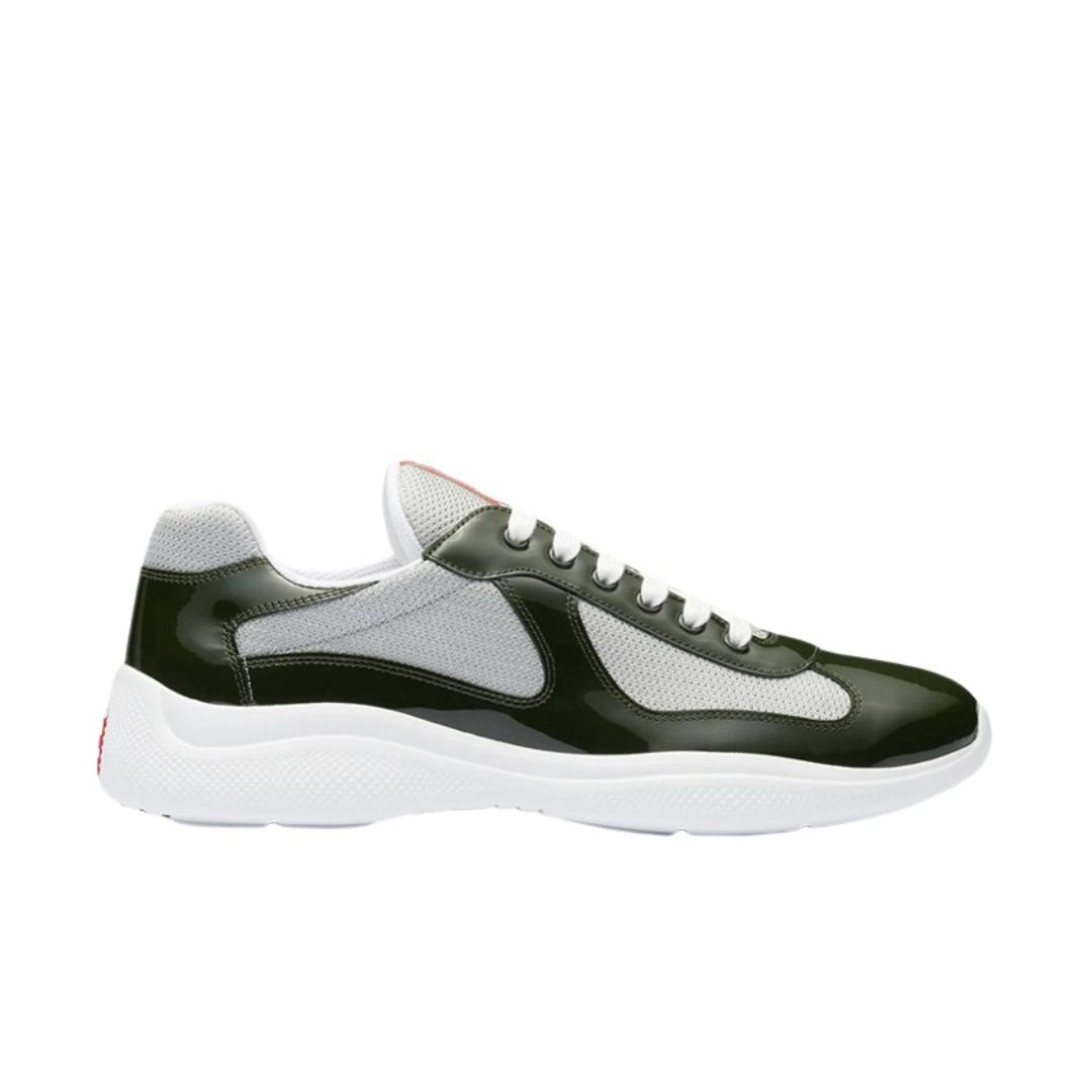 Prada Americas Cup Dark Green Grey Trainers