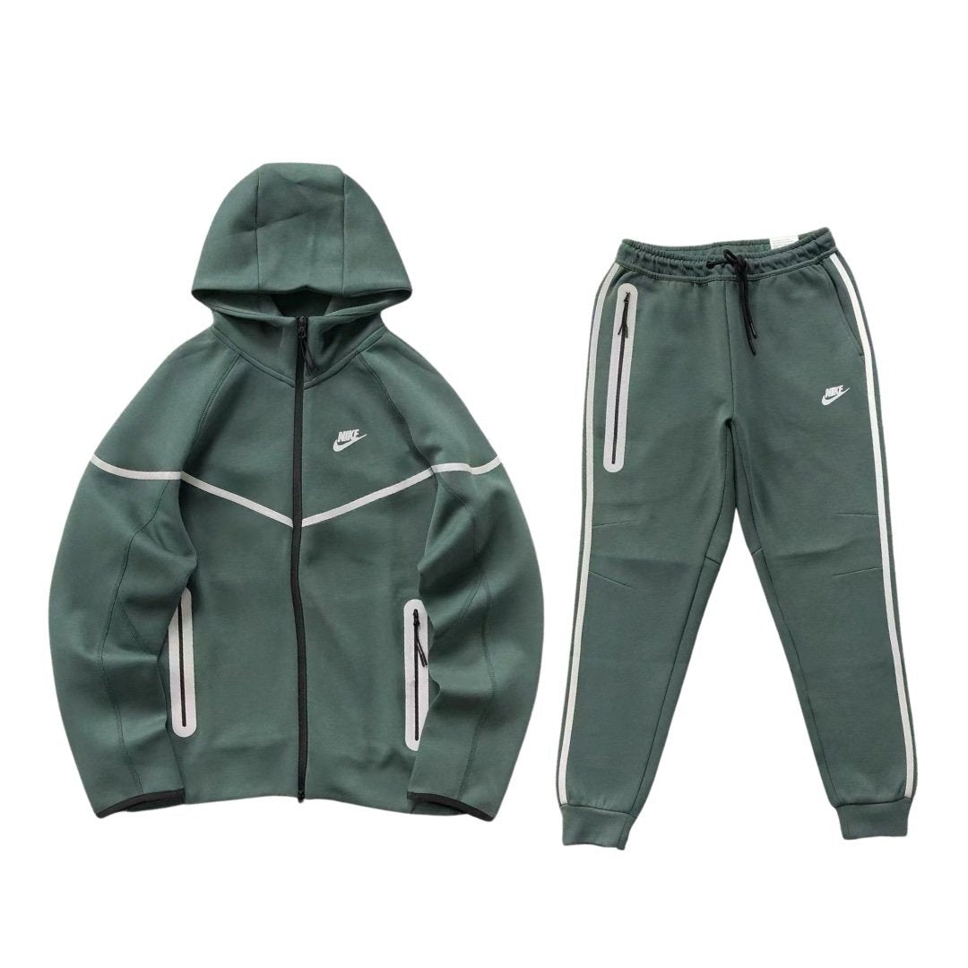 Nike Tech Fleece Reflective Tracksuit Green