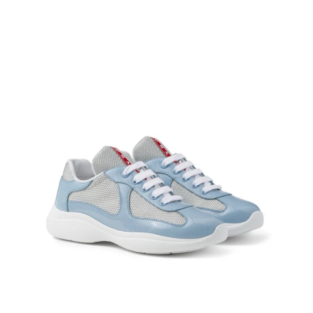 Prada Americas Cup Baby Blue Grey Trainers