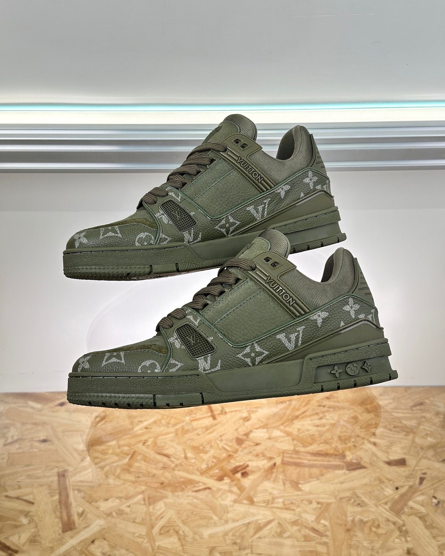 Louis Vuitton Trainer Monogram Forest Green