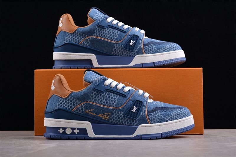 Louis Vuitton Trainer Blue Damier 3D Denim