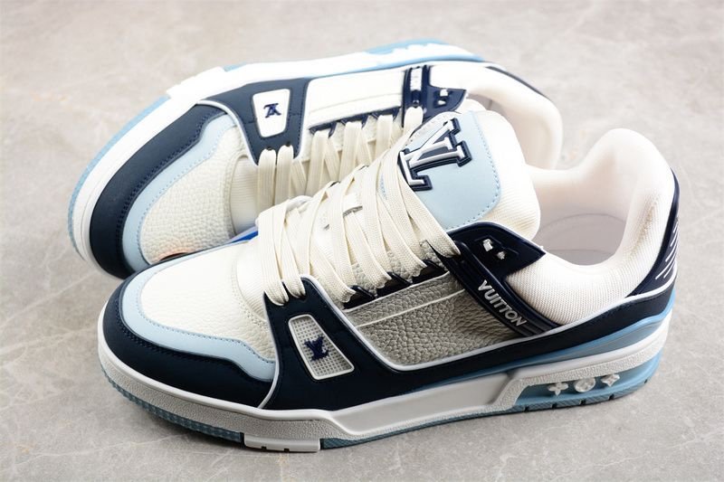 Louis Vuitton Trainer Blue Suede