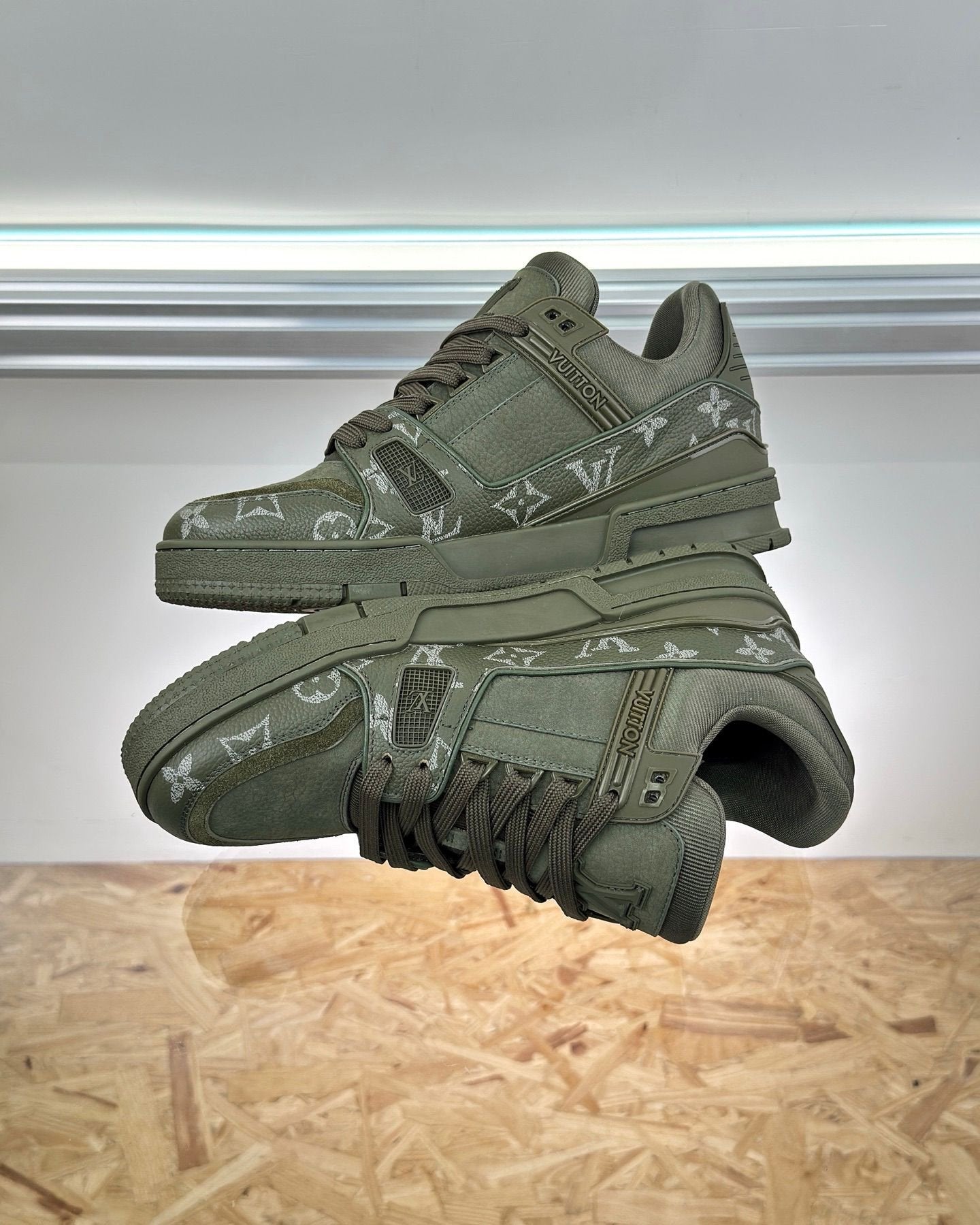 Louis Vuitton Trainer Monogram Forest Green