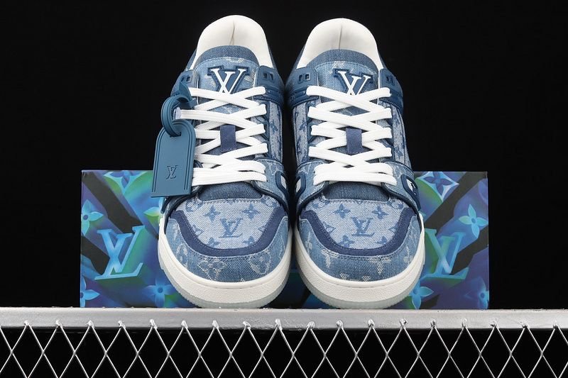Louis Vuitton Trainer Monogram Denim Blue