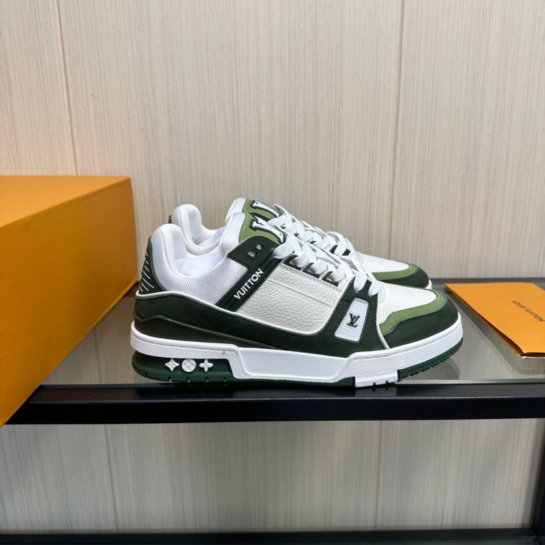 Louis Vuitton Trainer Green Suede