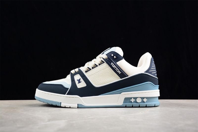 Louis Vuitton Trainer Blue Suede
