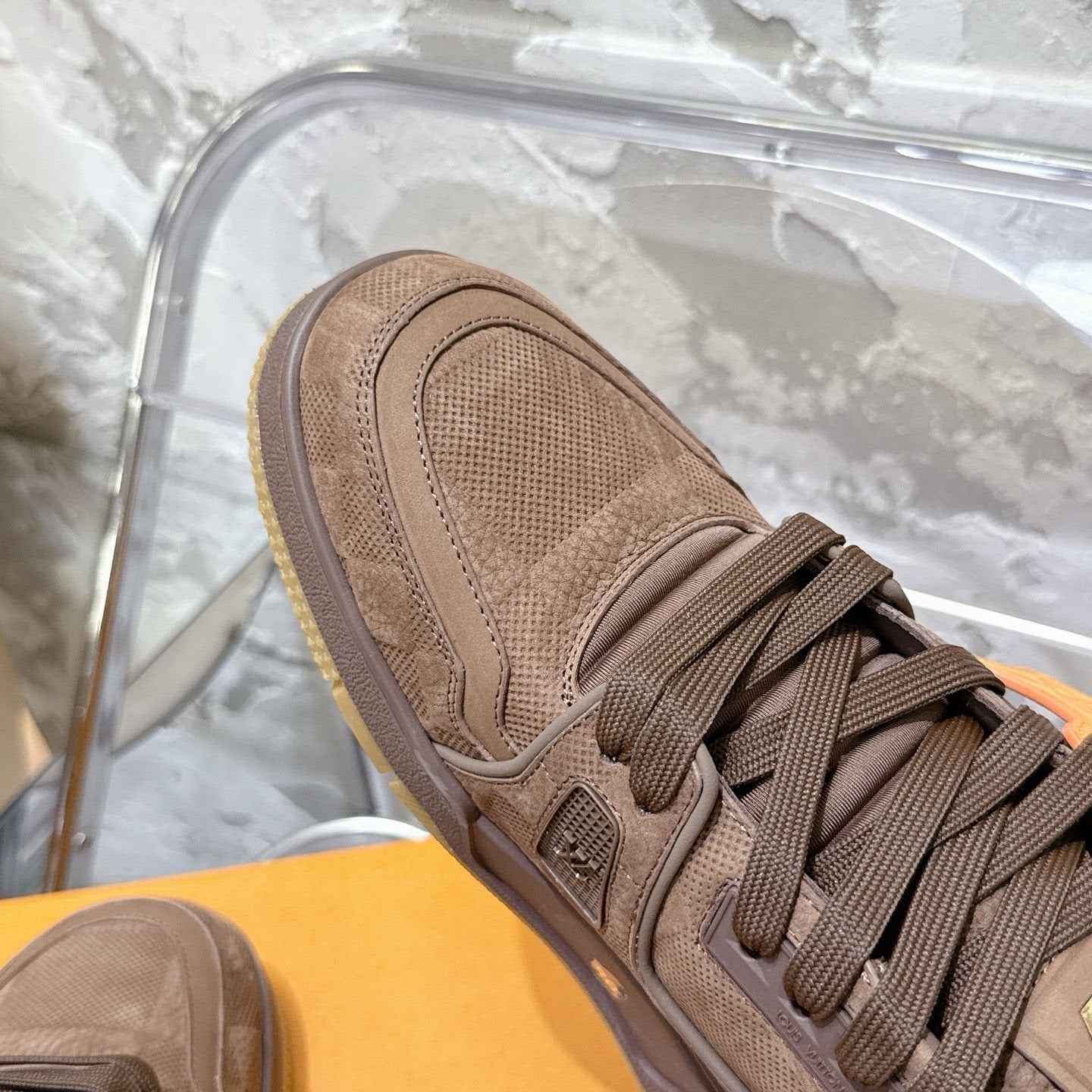 Louis Vuitton Trainer Suede Brown