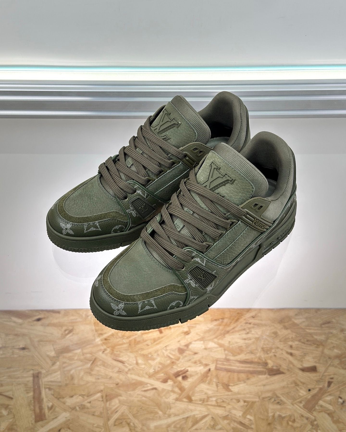 Louis Vuitton Trainer Monogram Forest Green