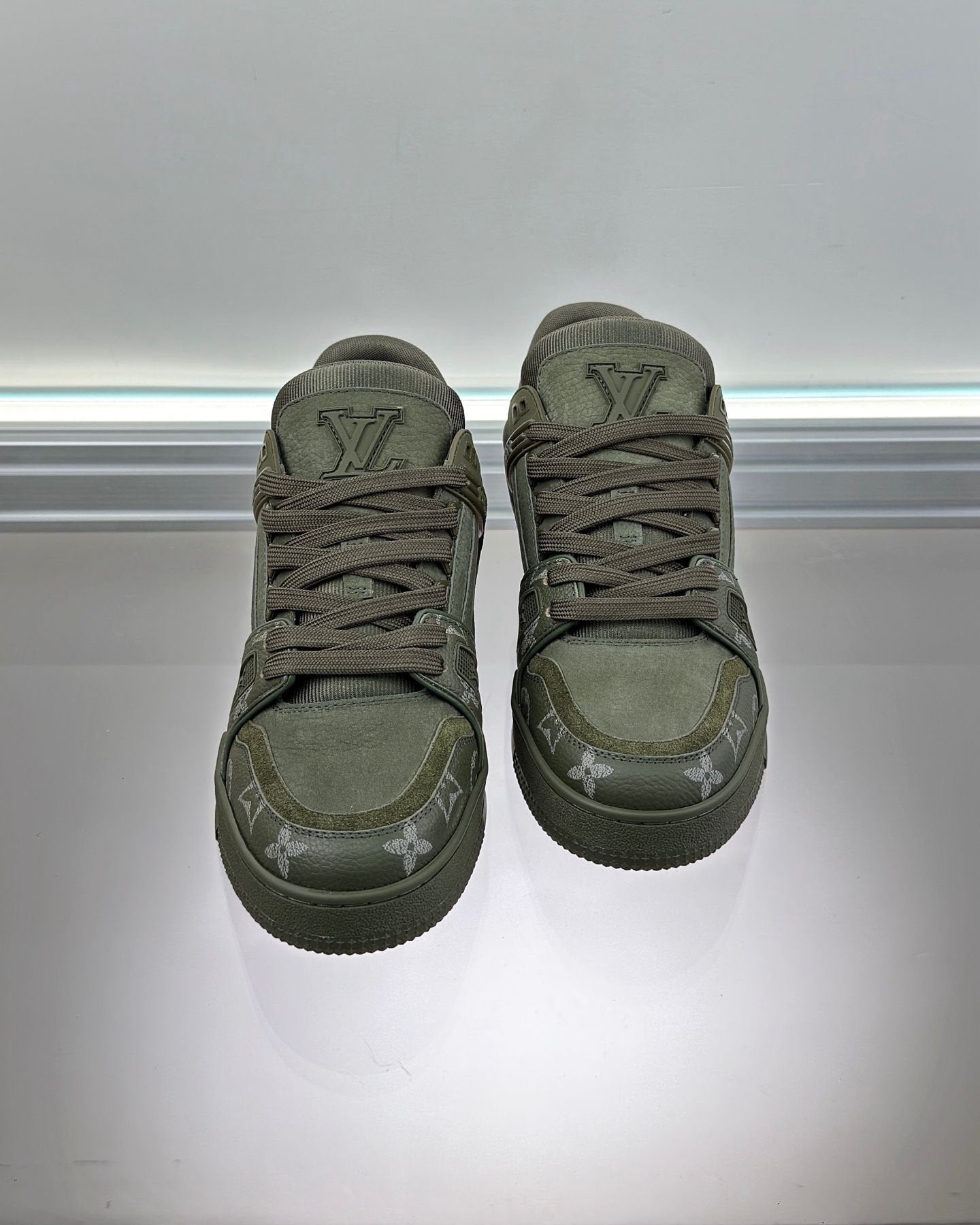 Louis Vuitton Trainer Monogram Forest Green