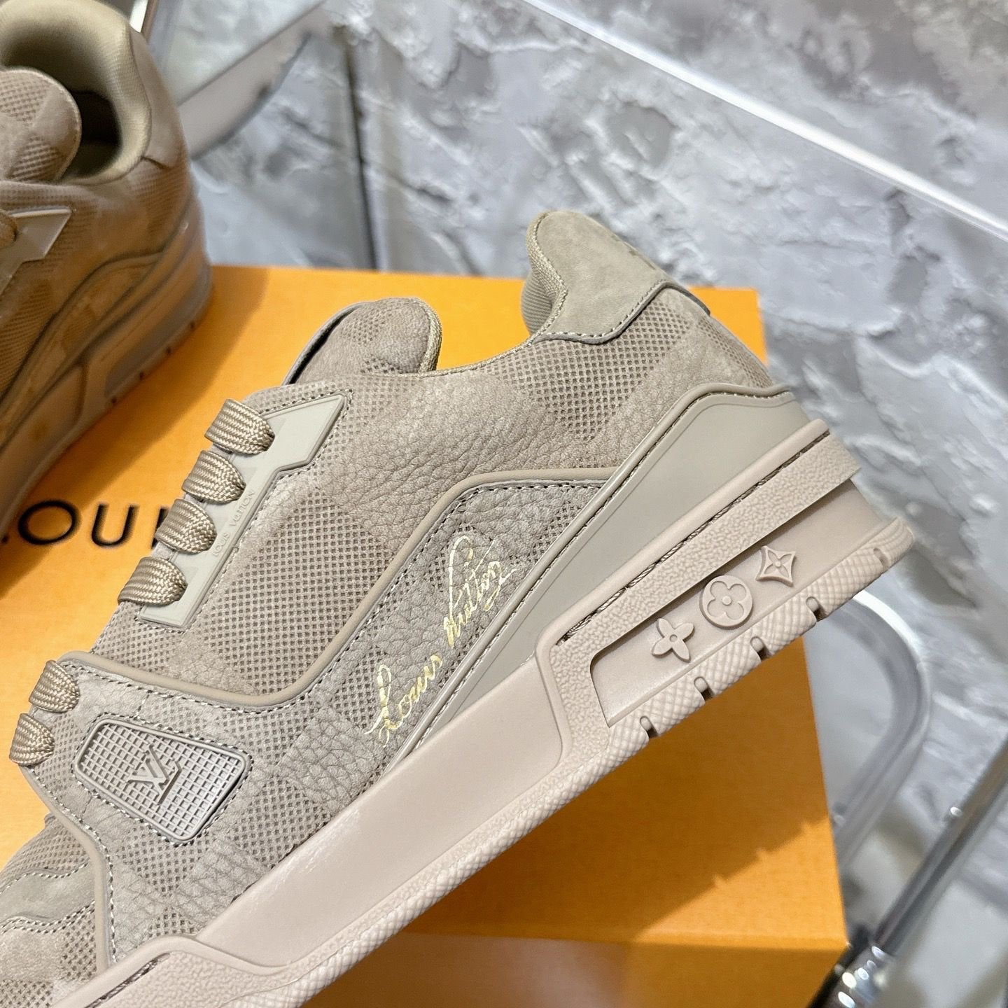 Louis Vuitton Trainer Suede Mocha Brown