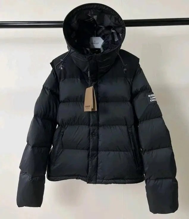 Burberry Lockwell Hooded Check Down Jacket Black