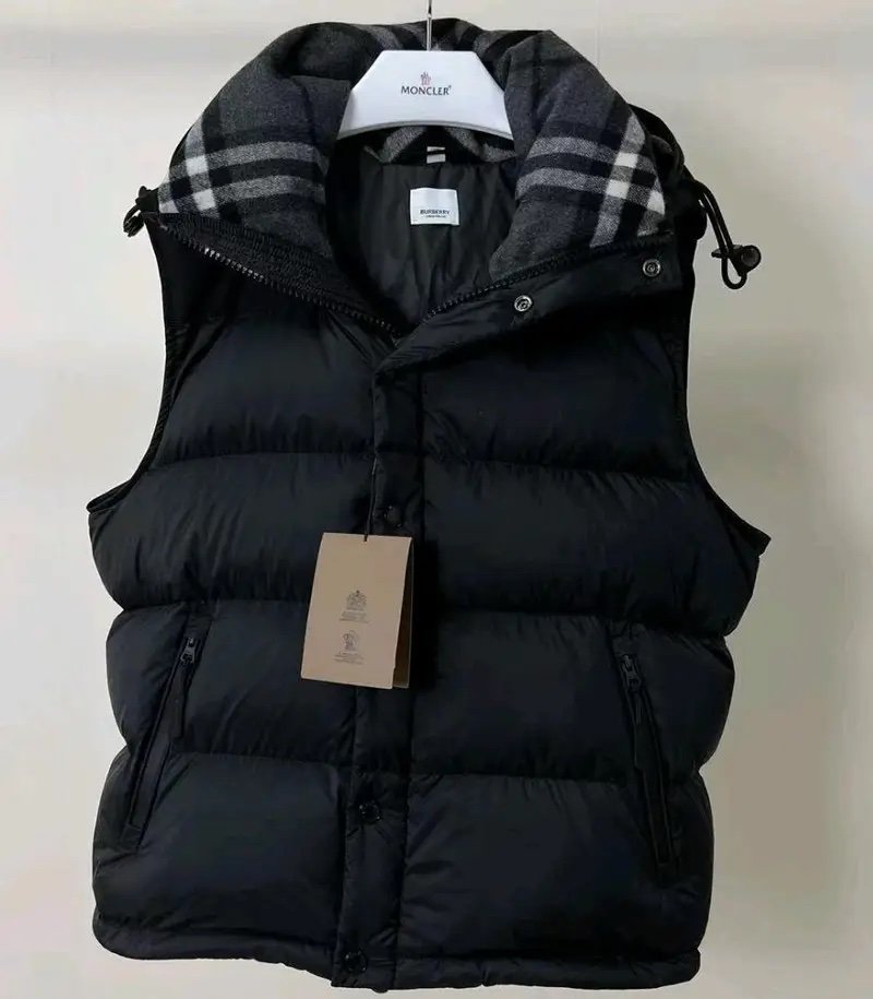 Burberry Lockwell Hooded Check Down Jacket Black