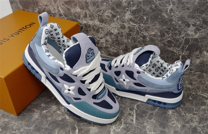 Louis Vuitton Skate Suede Blue White