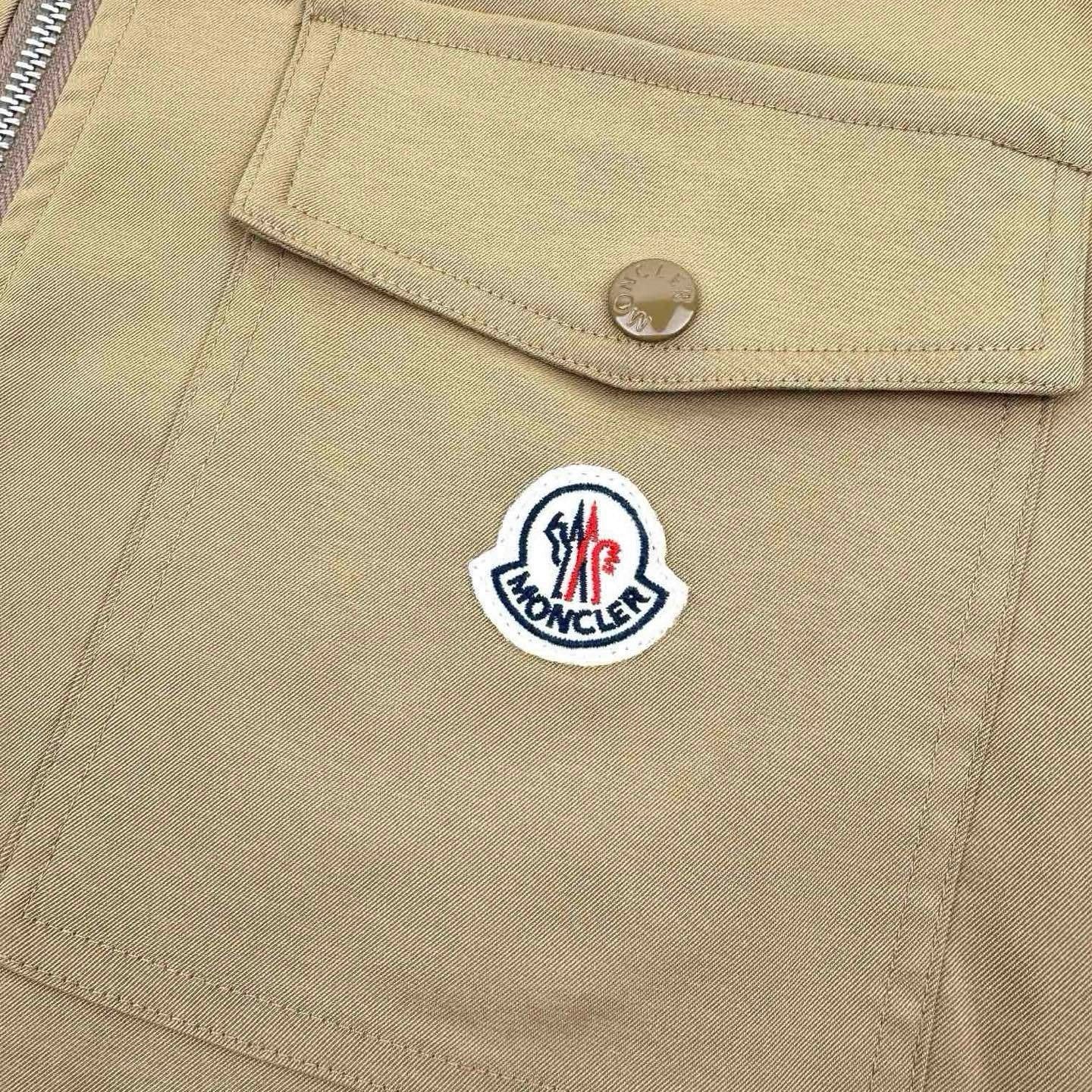 Moncler Brown Stretch-Cotton Collared Jacket