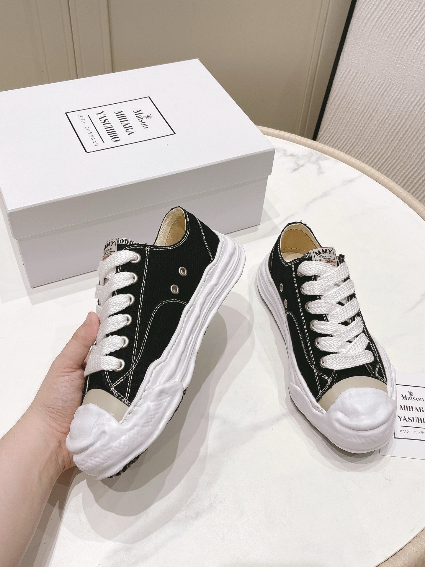 Maison Mihara Yasuhiro Hank OG Sole Canvas Low Black