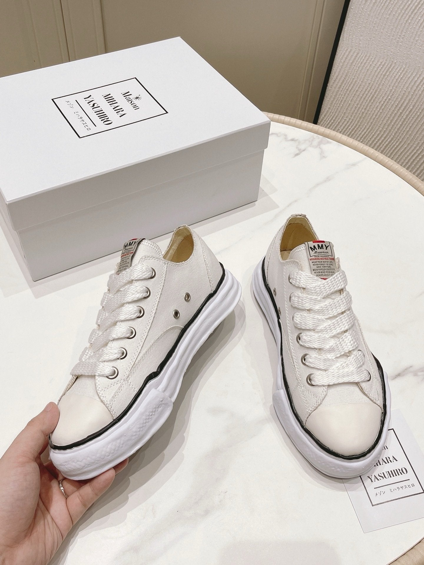 Maison Mihara Yasuhiro Hank OG Sole Canvas White