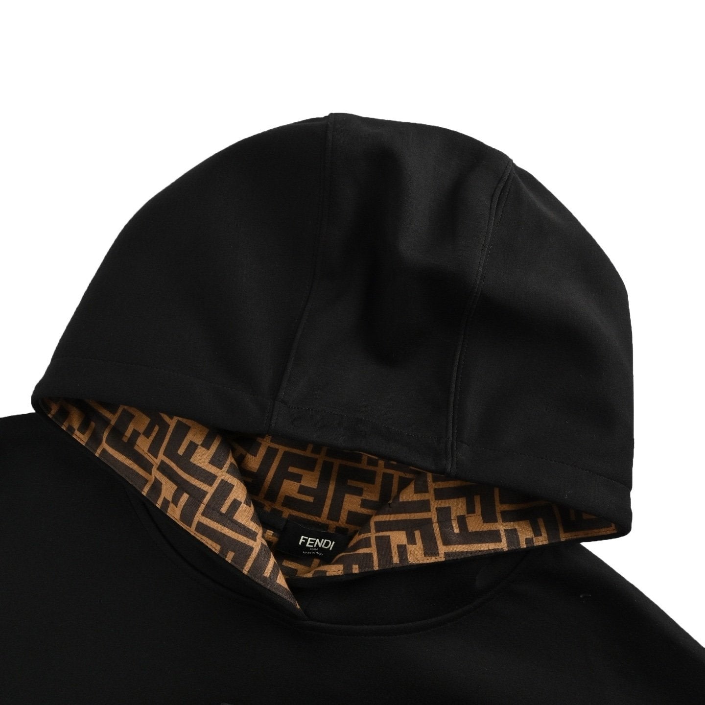 Fendi FF Logo-Icon Hoodie In Black Cotton