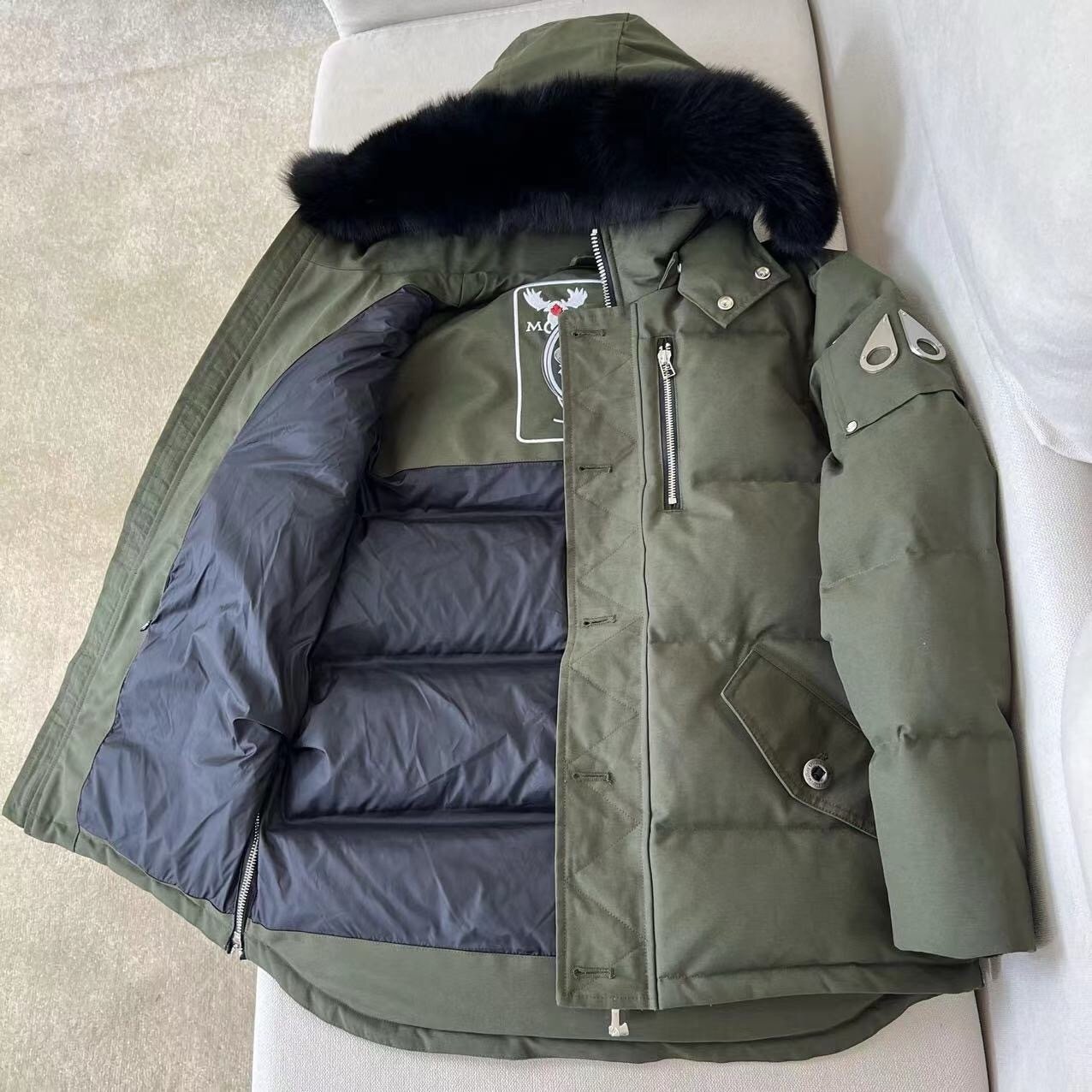 Moose Knuckles Down Jacket  Army/Black