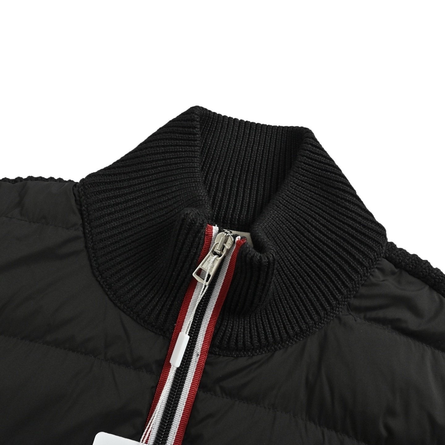 Moncler Tricot Hybrid Zip Cardigan Black