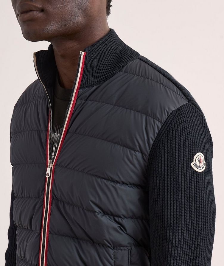 Moncler Tricot Hybrid Zip Cardigan Navy