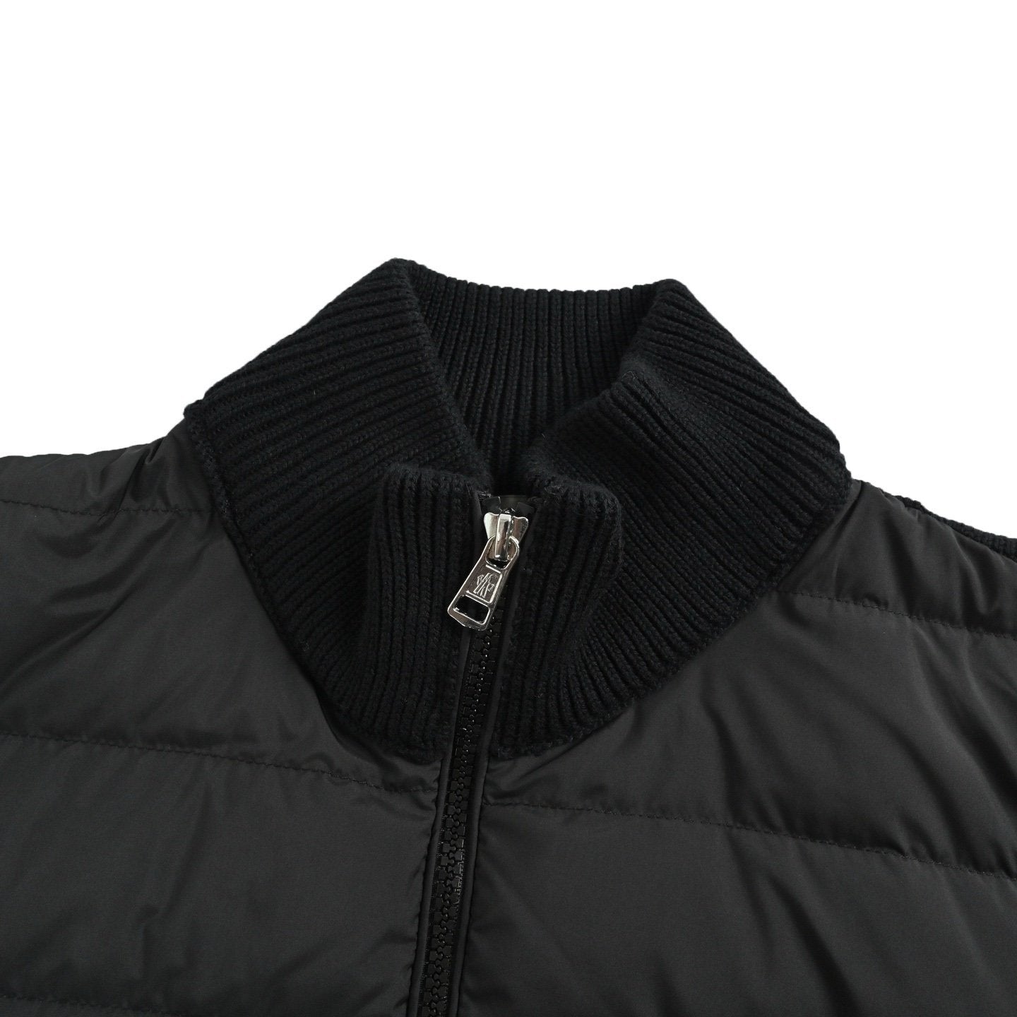 Moncler Padded Up Zip Cardigan Black