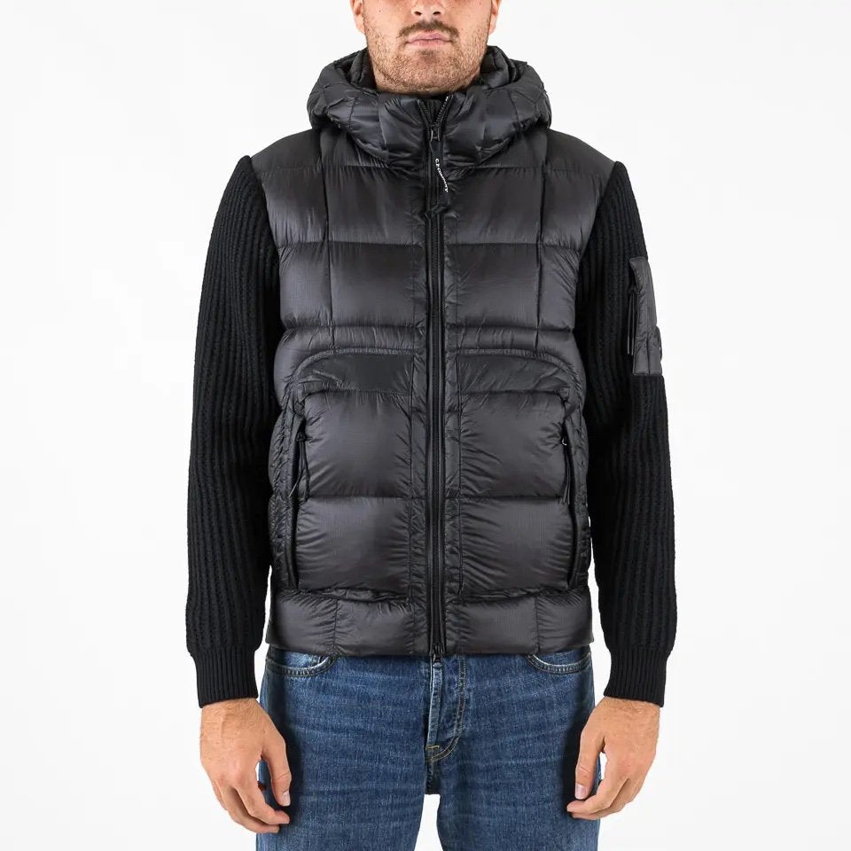 C.P. Company Merino Wool Padded Jacket In Black