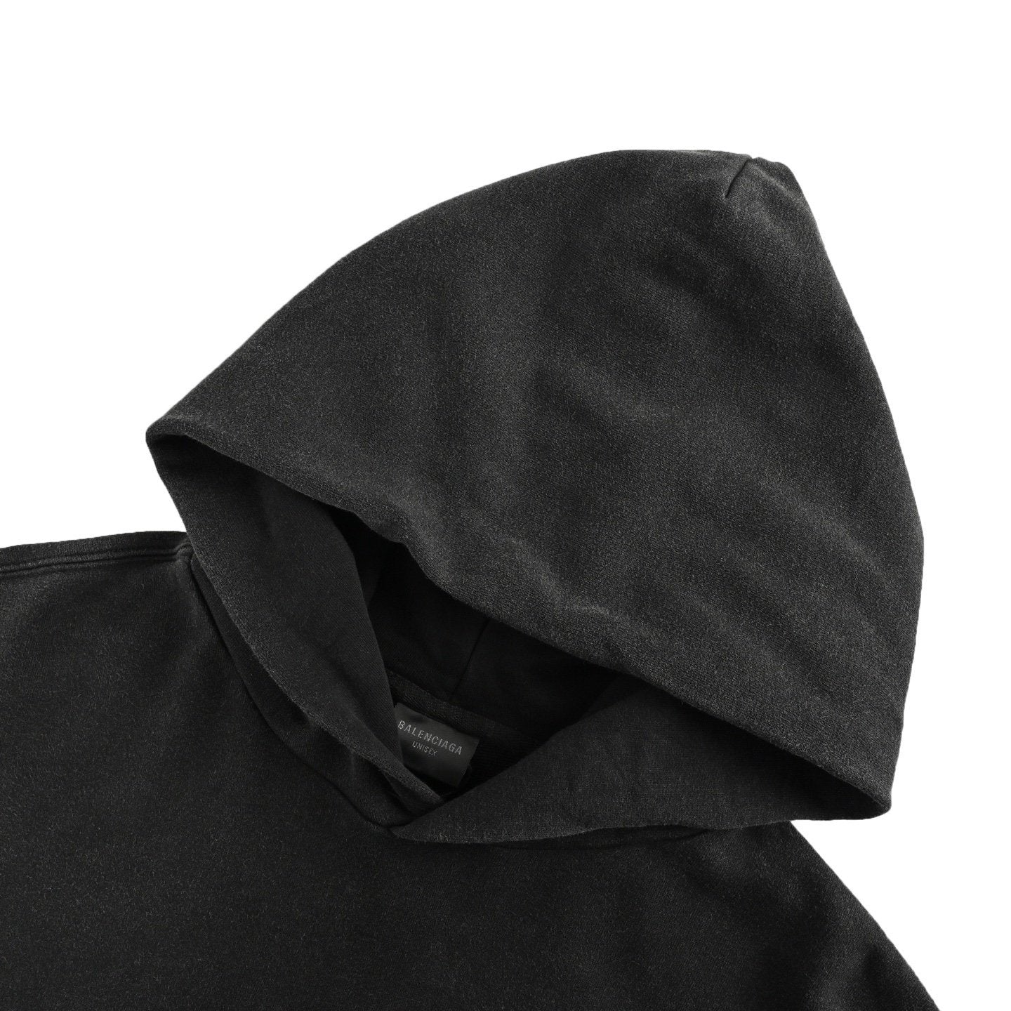 Balenciaga Airport Hoodie Medium Fit In Faded Black