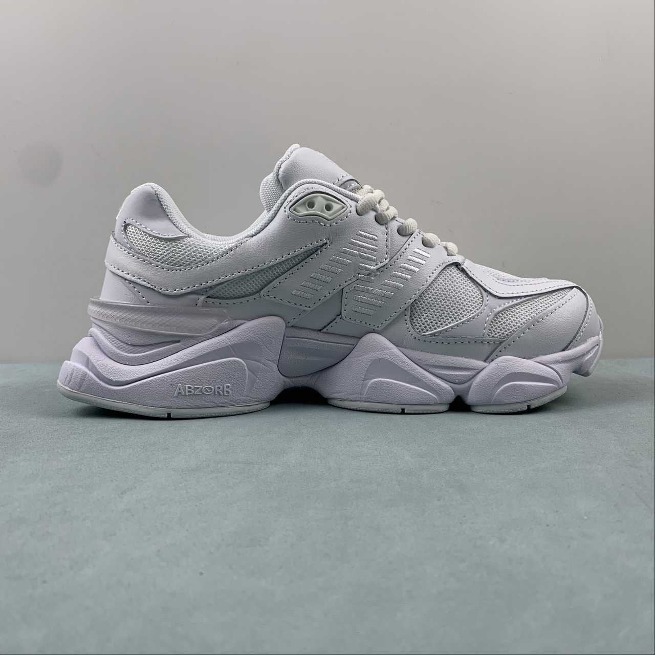 New Balance 9060 Triple White Leather